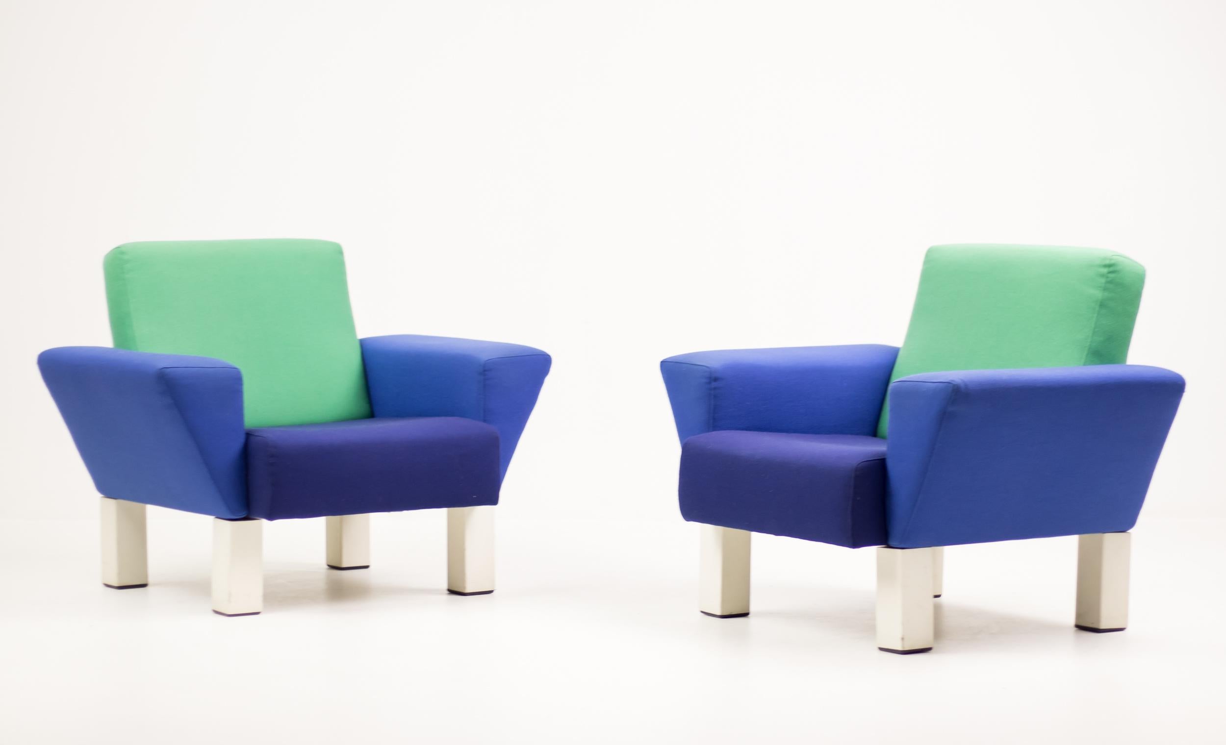 Post-Modern Pair of 'Westside' Armchairs by Ettore Sottsass for Knoll