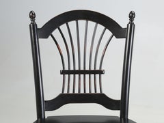 Pair of Wheatback Style Counter Stools in Black Made in England