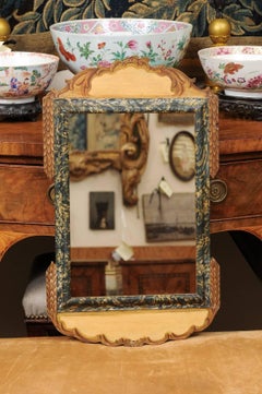 Pair of Whimsical 19th Century Italian Polychrome Painted Mirrors