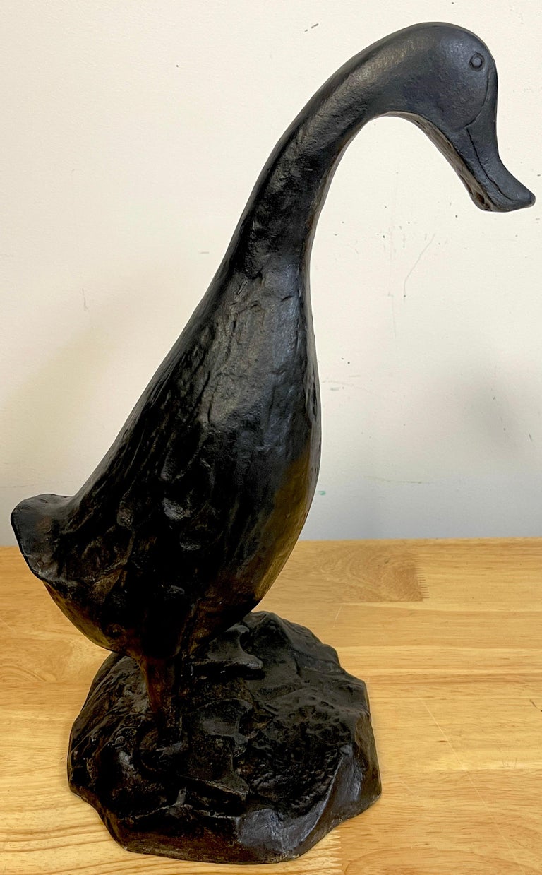 Pair of Whimsical Art Deco Garden Sculptures of Ducks For Sale at 1stDibs
