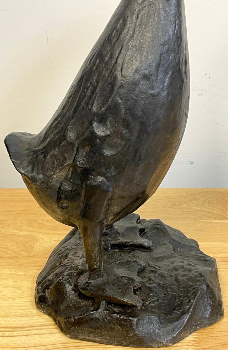 Pair of Whimsical Art Deco Garden Sculptures of Ducks For Sale at 1stDibs