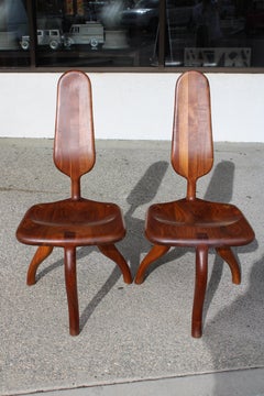 Pair of Whimsical Studio Wood Chairs