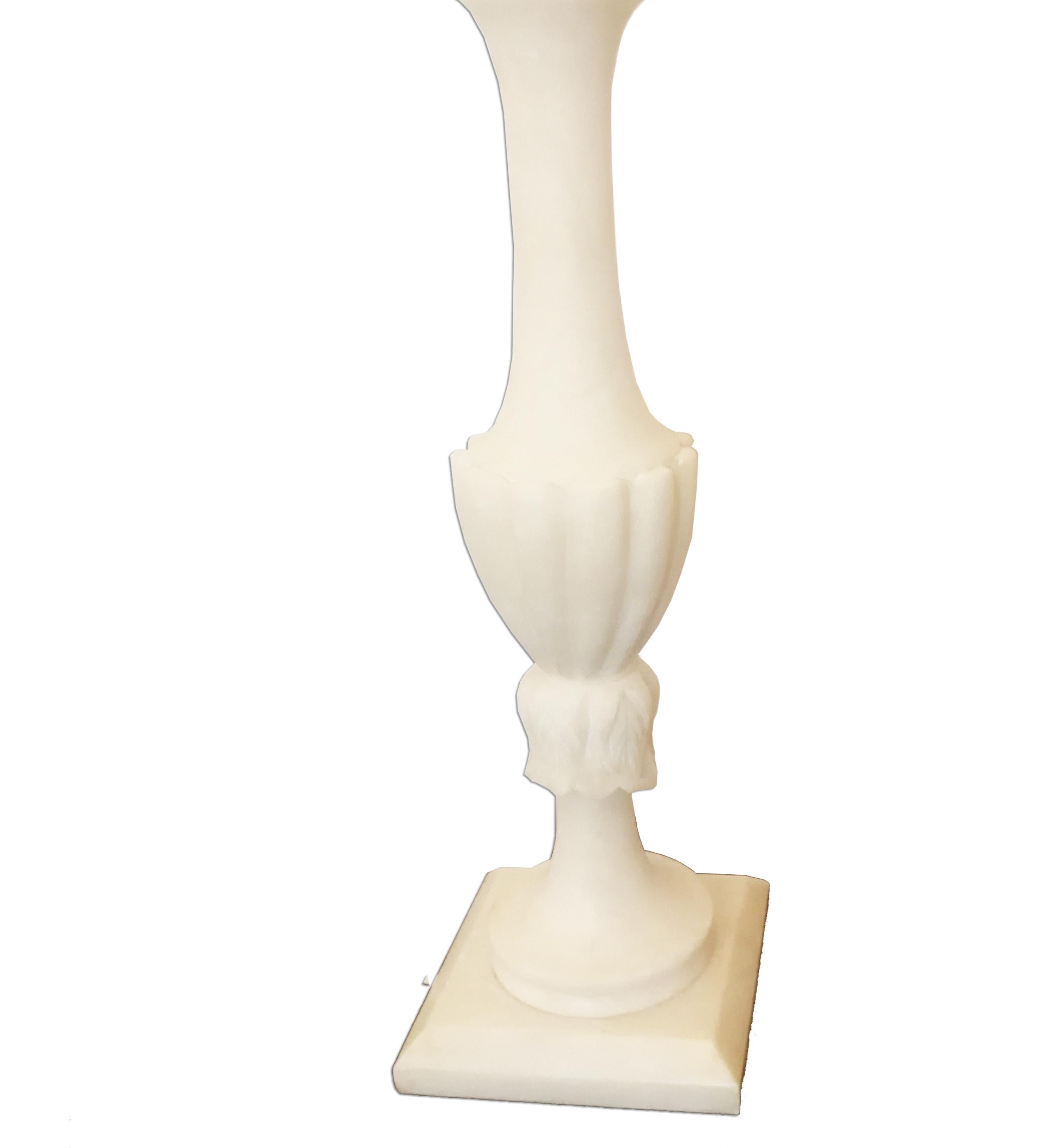 Lampes de bureau - Albâtre   Couleur blanche Italie mi-siècle moderne 4