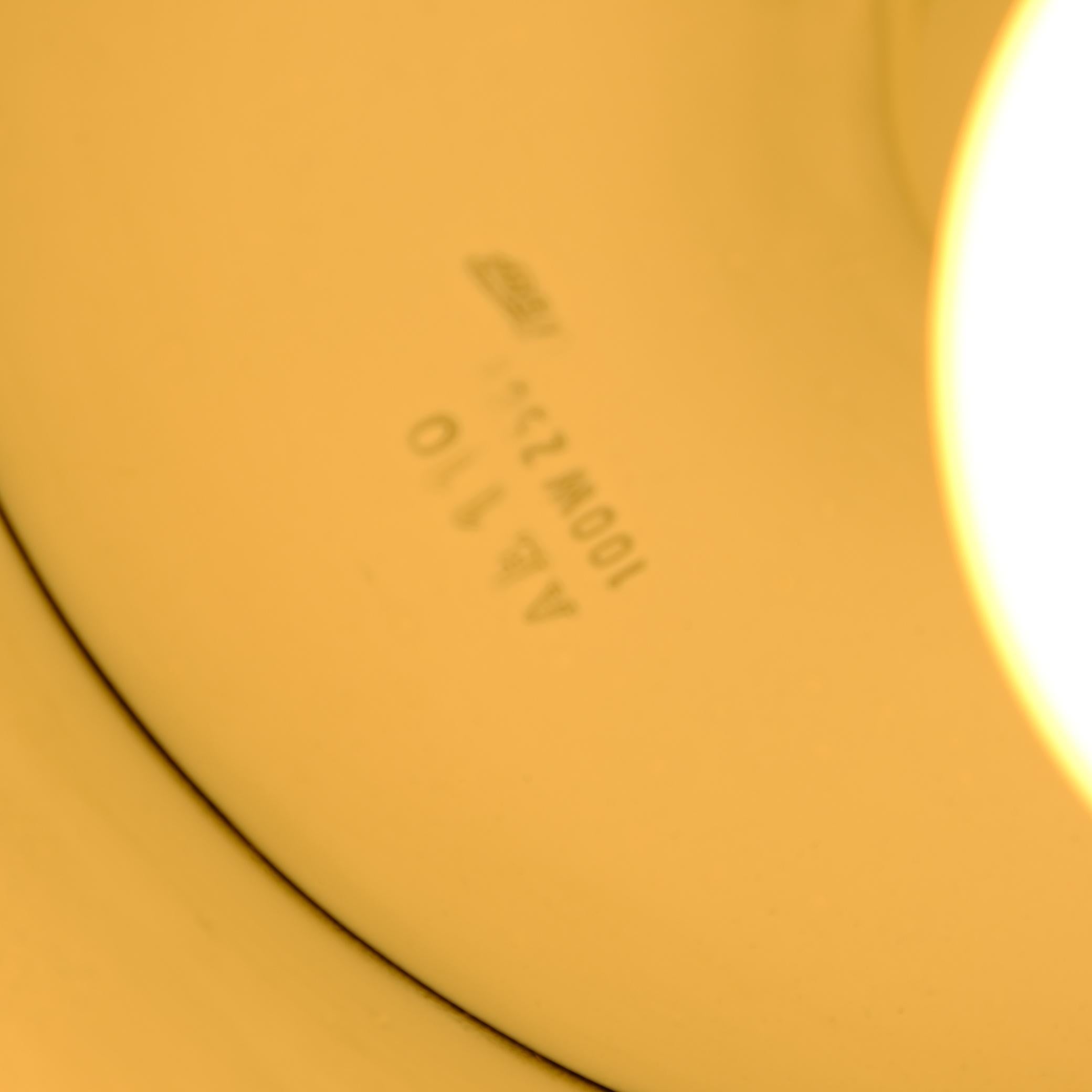 Pair of White Alvar Aalto Style Flush Mounts Model AA 110, Itsu 1950s For Sale 8