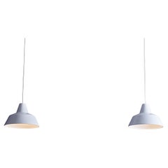 Pair of White Arbejdspendel for Louis Poulsen