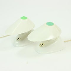 Pair of White Bakelite Office Lamp by Bauhaus Team, Czechoslovakia, circa 1930