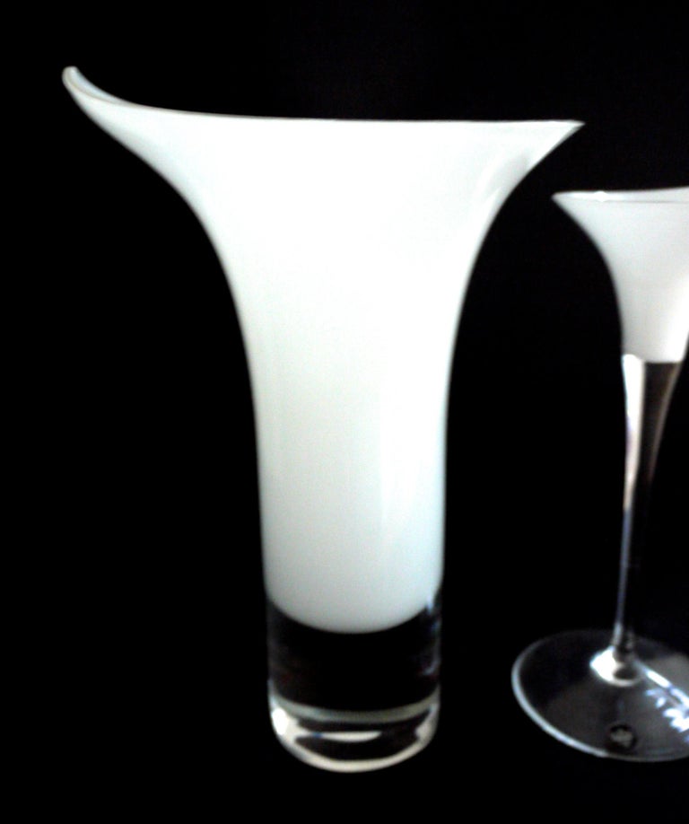 Pair of White Calla Lily Vases/Sculptures from Rosenthal Studio