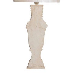 Pair of White Carrara Marble of Caryatid with Claw-Feet Table Lamps