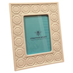 Pair of White Ceramic Picture Frames by Jonathan Adler