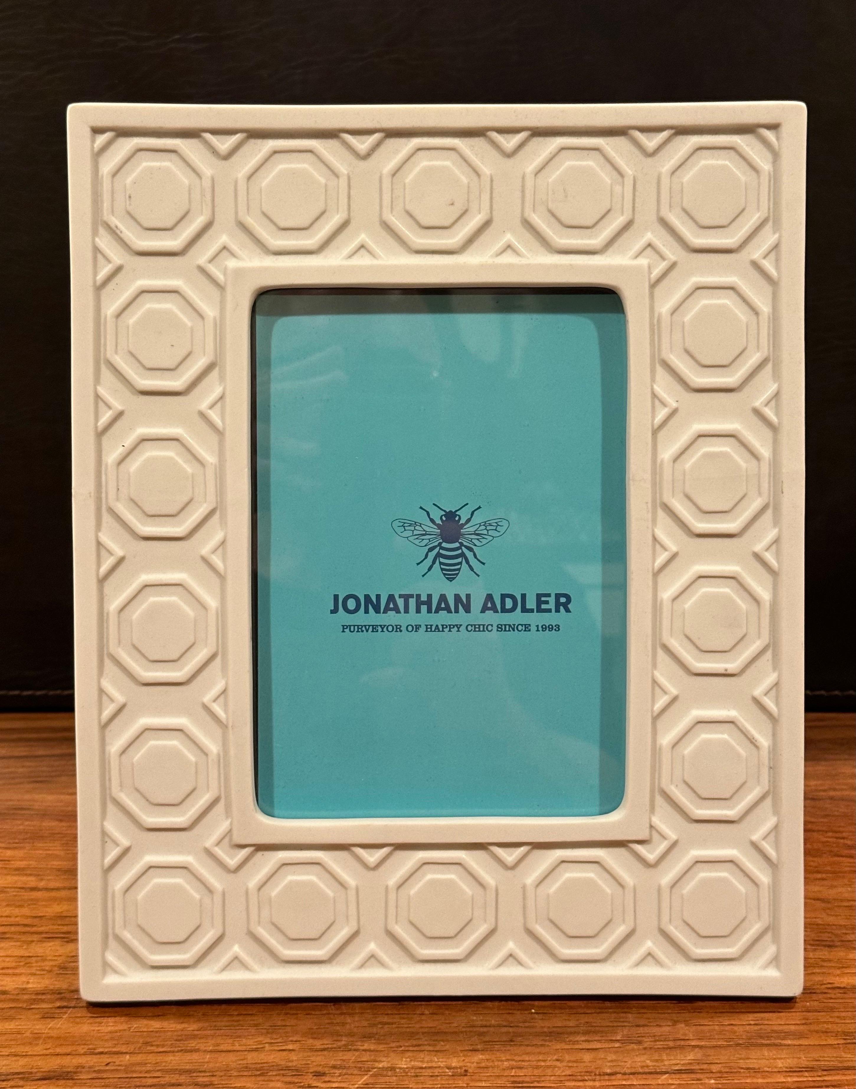 20th Century Pair of White Ceramic Picture Frames by Jonathan Adler  For Sale