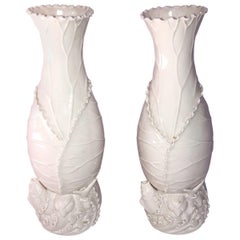 Pair of White Chinese Porcelain Vases
