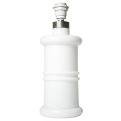 Pair of White Danish Opaline Glass Holmegaard Lamps, 1980