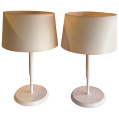 Paire de lampes de table « Dorset » blanches d'Eric Jourdan pour Ligne Roset