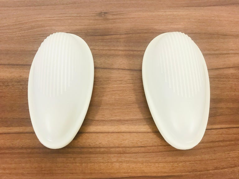 Late 20th Century Pair of White‚ Drop 1’ Wall Lamps by Marc Sadler for Arteluce, Italy, 1993 For Sale