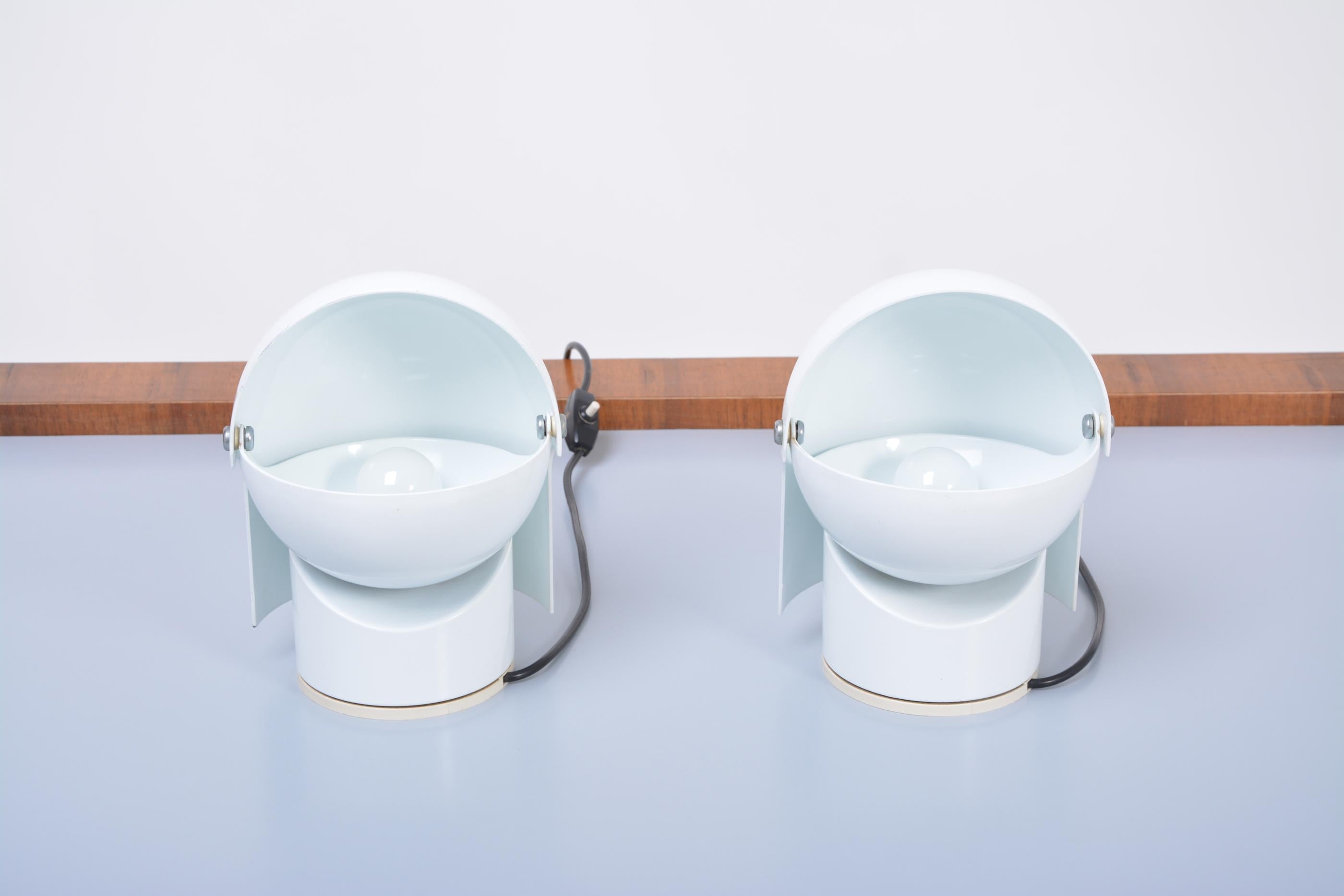 Italian Pair of White Gae Aulenti 