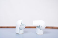 Pair of White Gae Aulenti "Pileino" Desk Lamps for Artemide, 1972