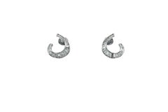 Pair of White Gold and Diamond Earrings 18 Kt, 66 Baguette Diamonds Ap. 2.25 Ct