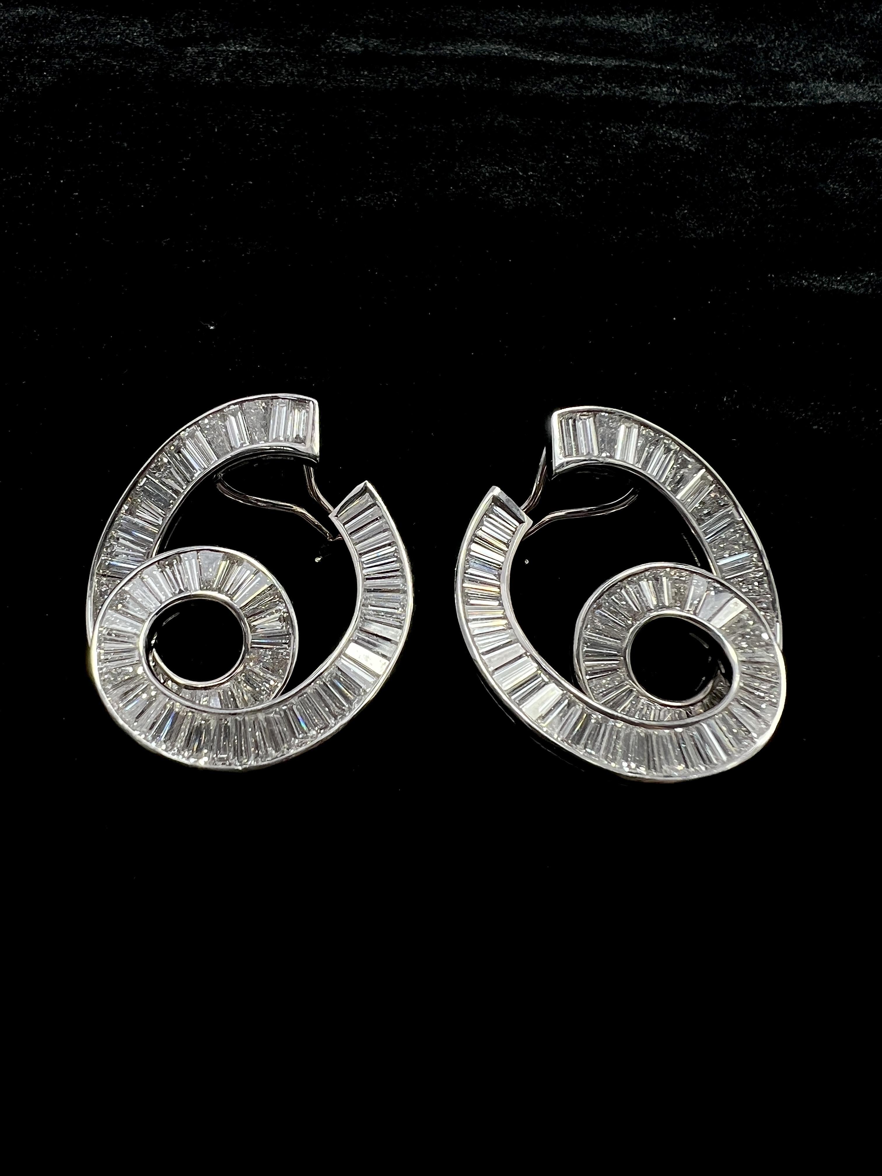 De las mujeres Par de Pendientes de Oro Blanco y Diamantes en venta