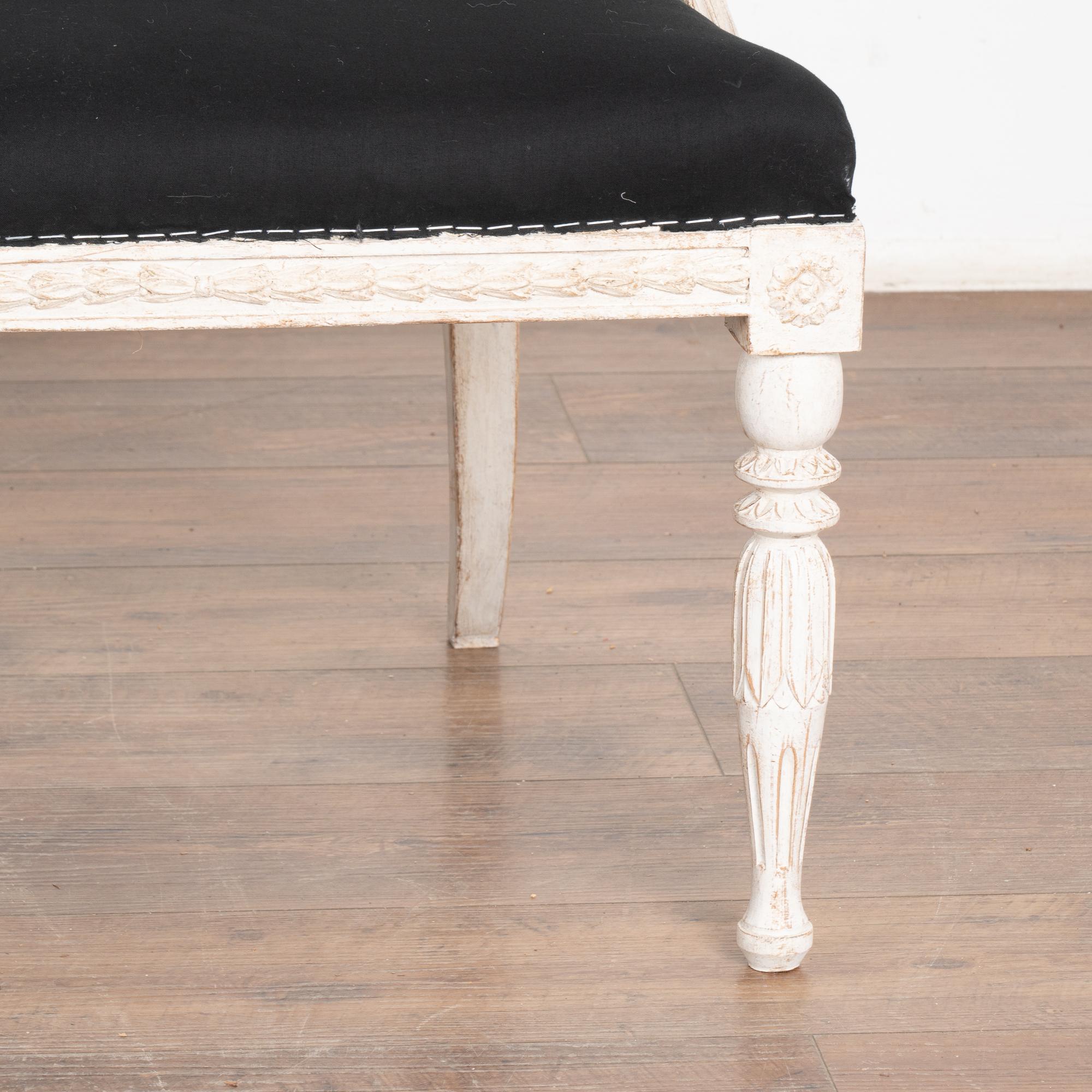 Pair of White Gustavian Armchairs, Sweden circa 1810 1