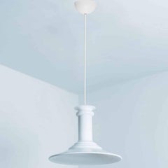 Pair of White Holmegaard Hanging Lamps by Michael Bang, 1970