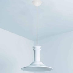 Pair of White Holmegaard Hanging Lamps by Michael Bang, 1970