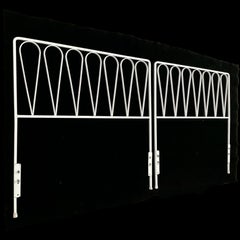 Pair of White Iron Twin Size Headboards