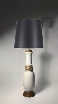 Paire de lampes de bureau italiennes en céramique blanche par Zaccagnini / Oriental Chinoiserie
