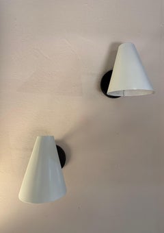Coppia di applique bianche Jacques Biny