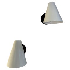 Coppia di applique bianche Jacques Biny