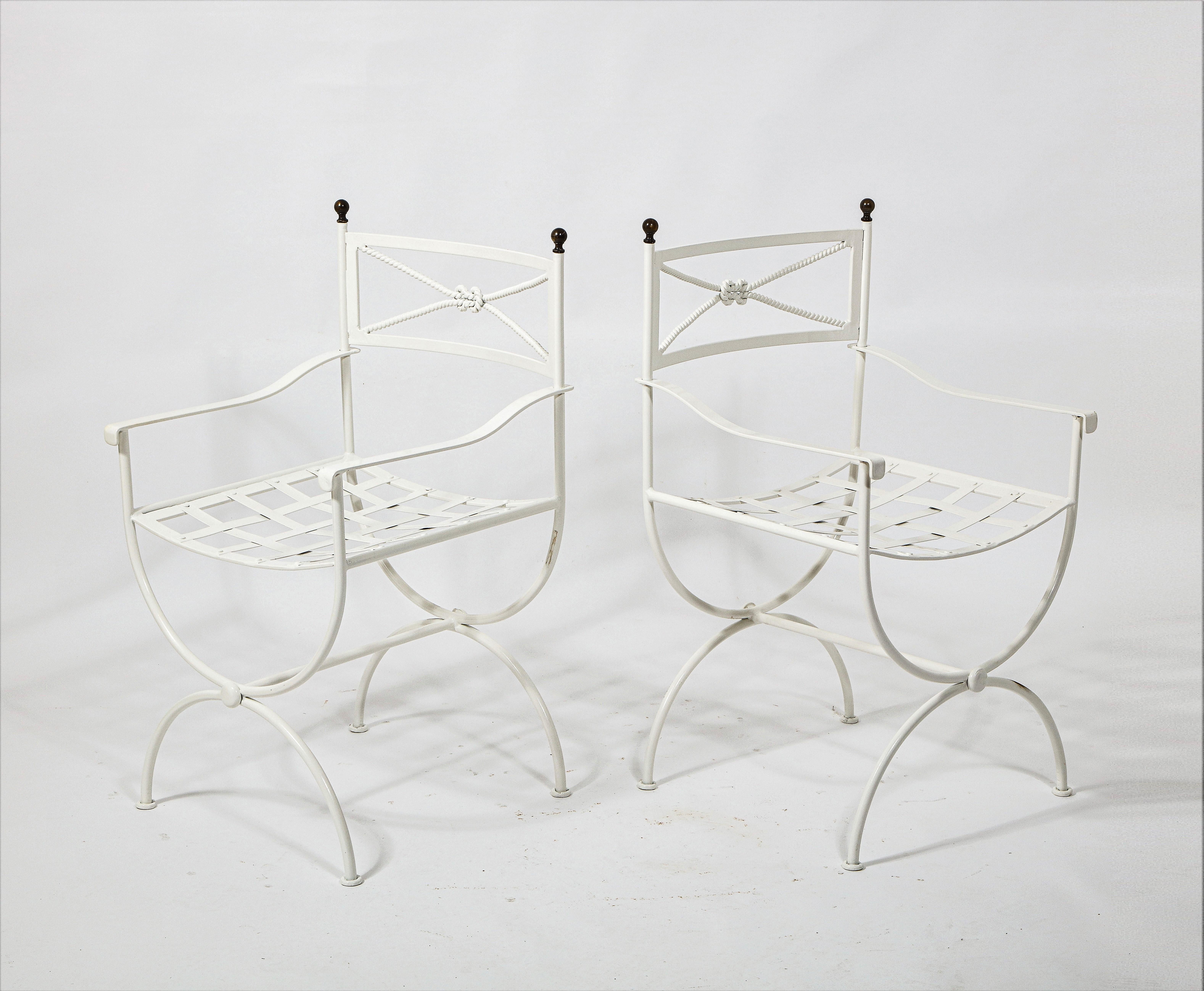 Pair of White Lacquered 