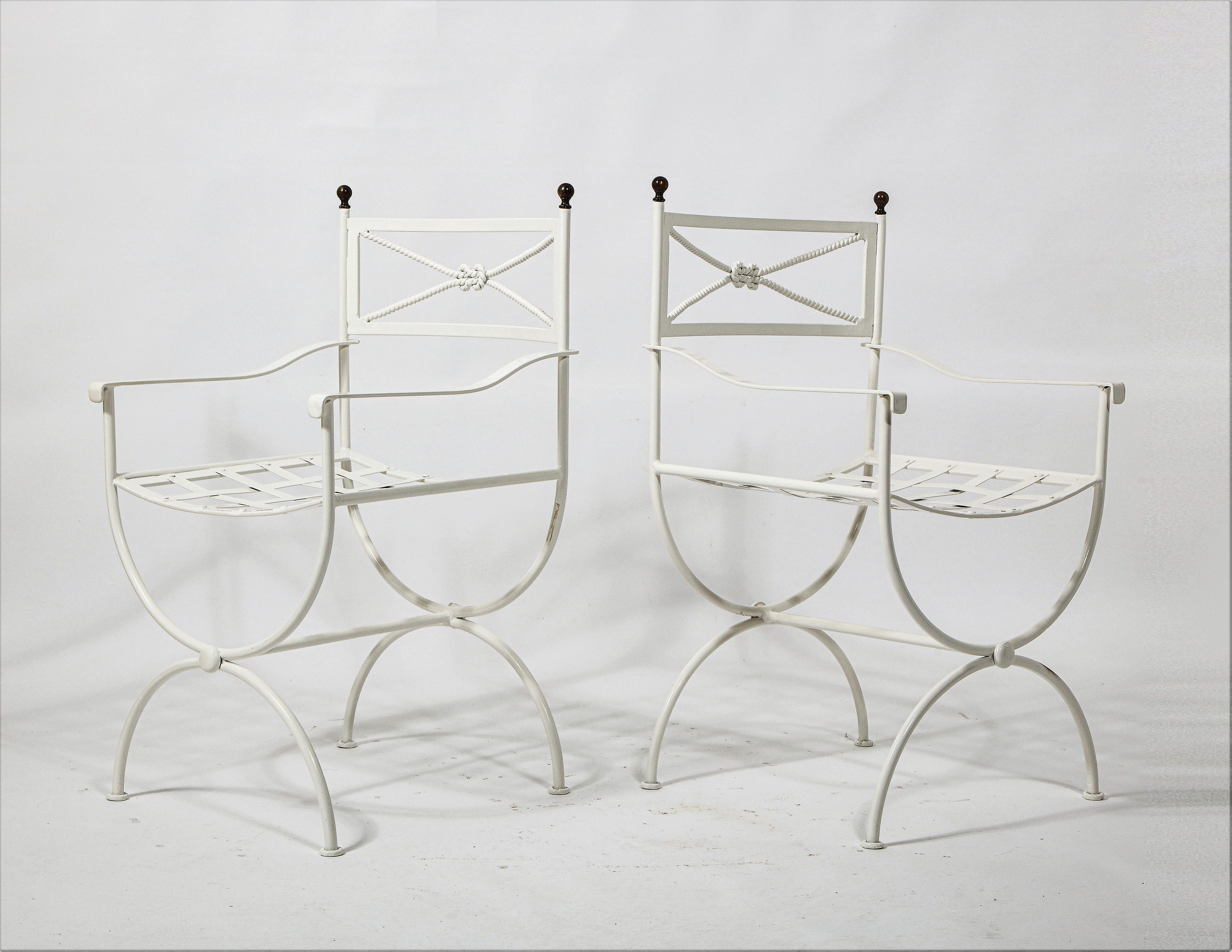 Mid-20th Century Pair of White Lacquered 