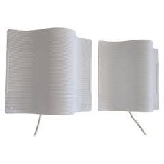 Pair of White Lacquered Perforated Metal Wall Lamps by Lindau & Lindekrantz