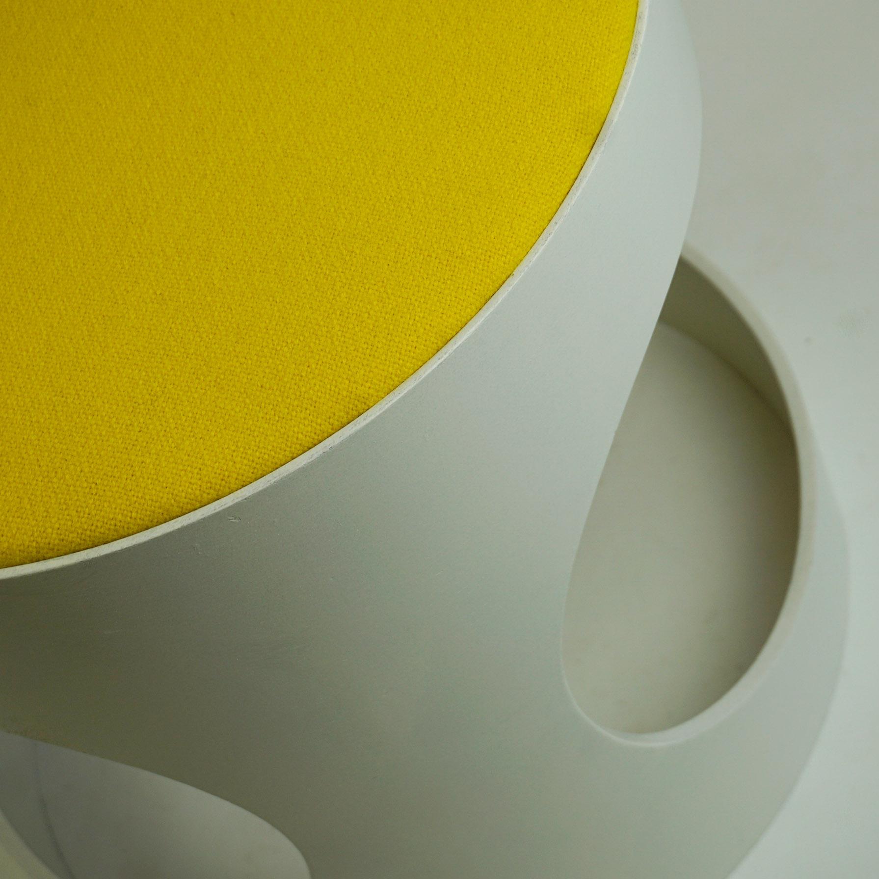 Pair of White Lacquered Plywood Stools by Opal Germany, 1960s 4