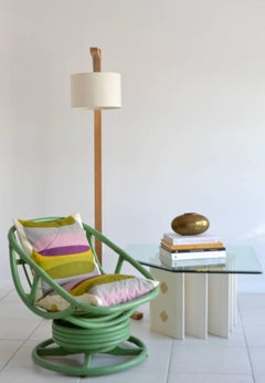 Pair of White Lacquered Side Tables