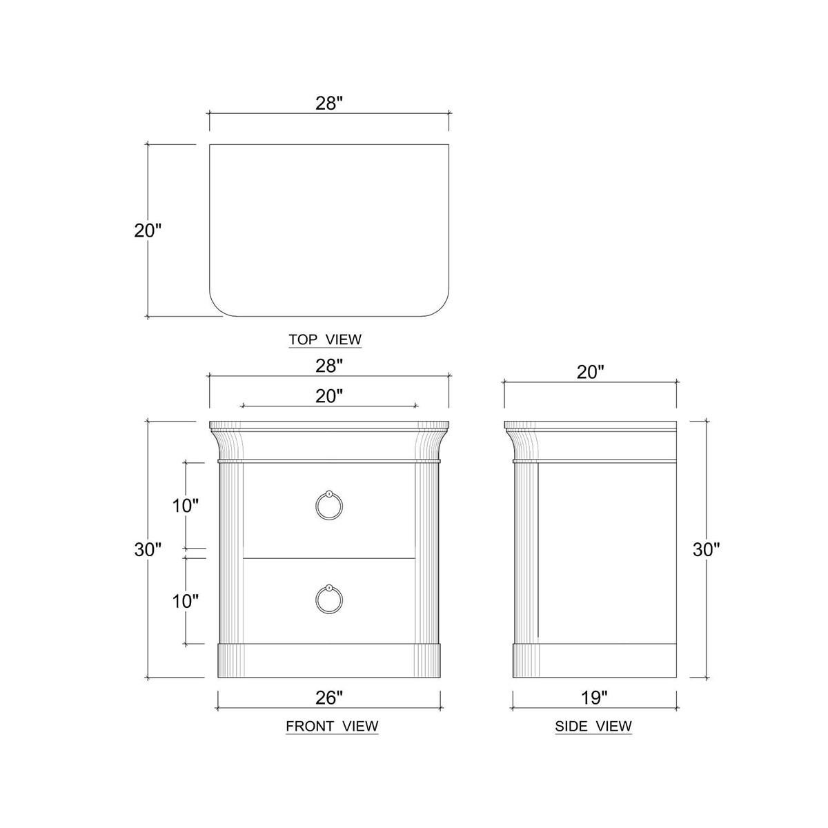 Pair of White Linen Wrapped Modern Nightstands 6