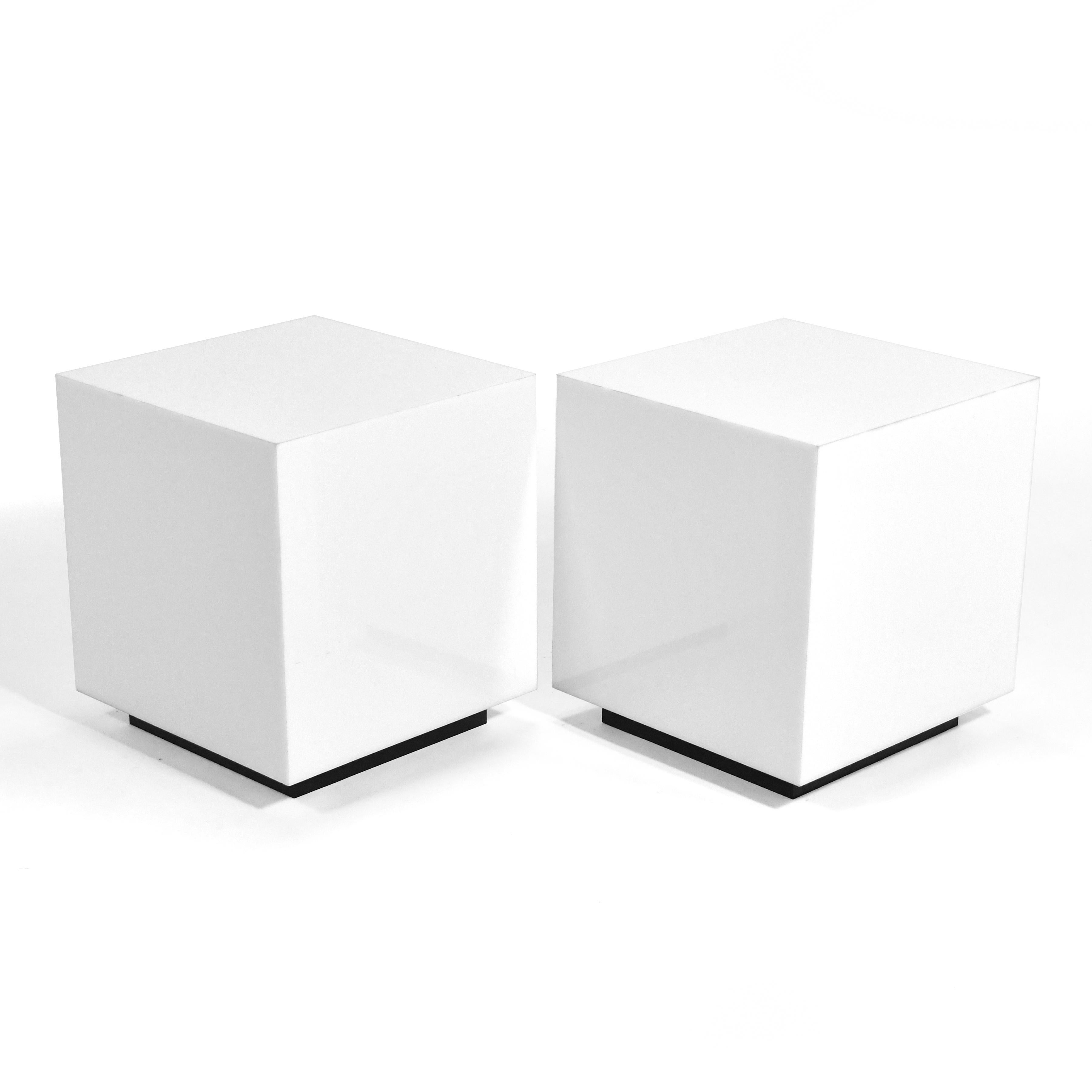 white cube coffee table