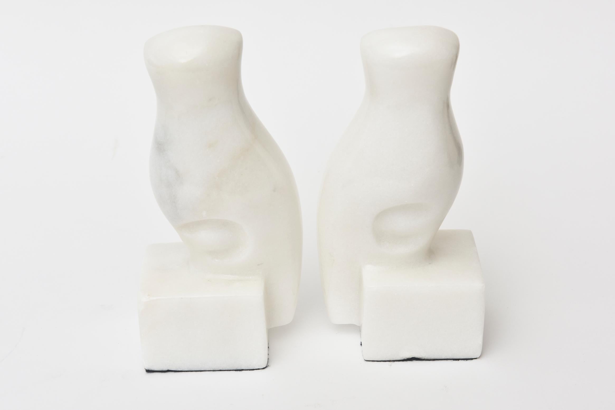 white marble bookends