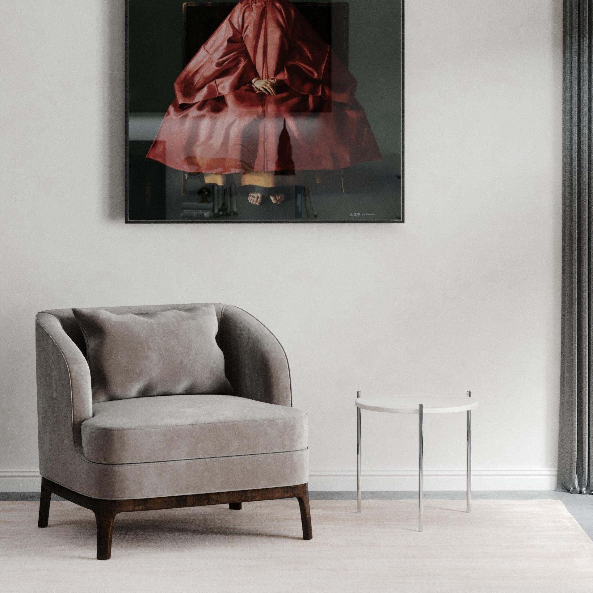 XXIe siècle et contemporain Paire de tables d'appoint en acier inoxydable et marbre blanc en vente