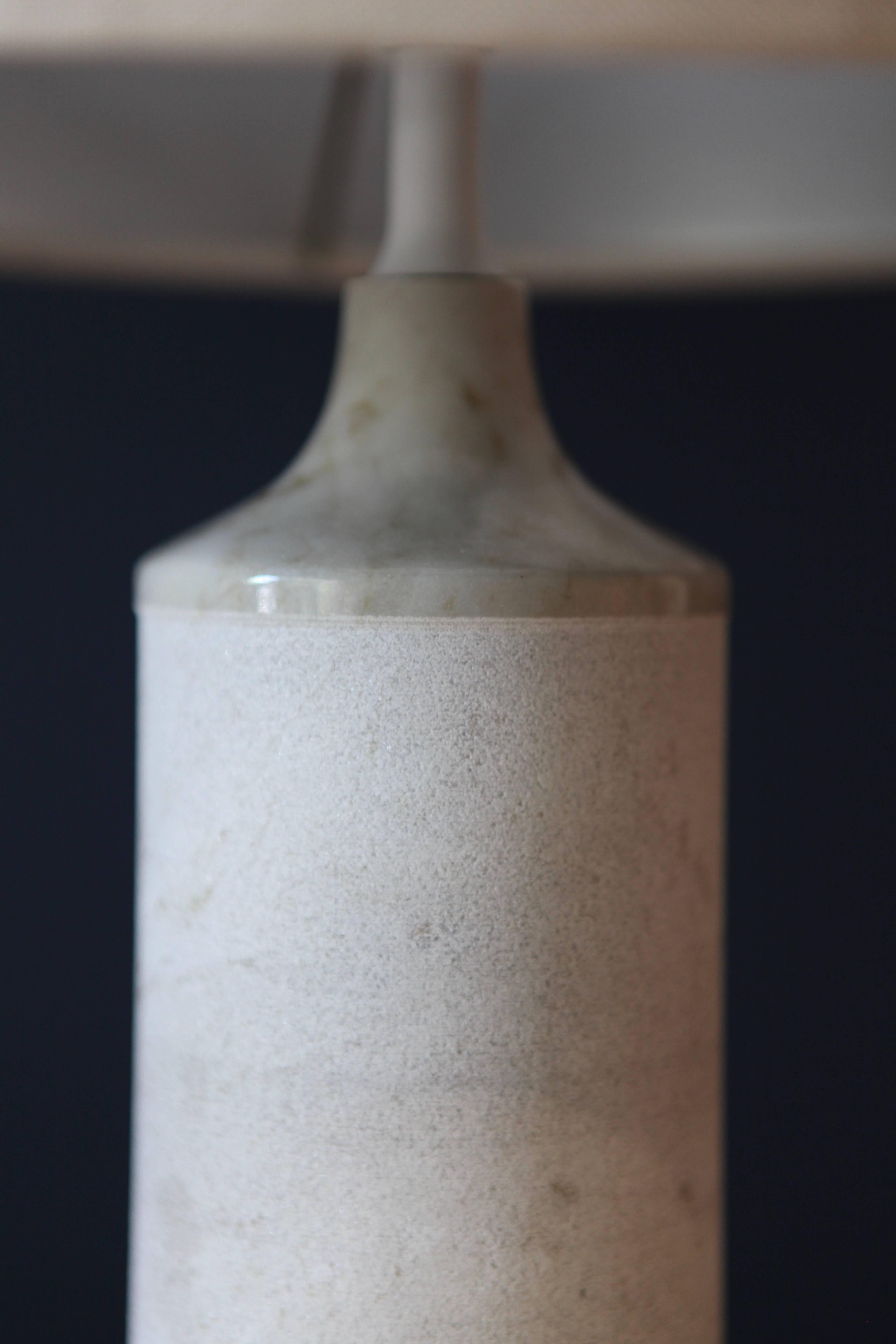 Swedish Pair of White Marble Table Lamps, Sweden, 1960 For Sale