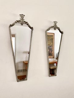 Pair Of White Metal Art Deco / Classical Mirrors From Svenskt Tenn