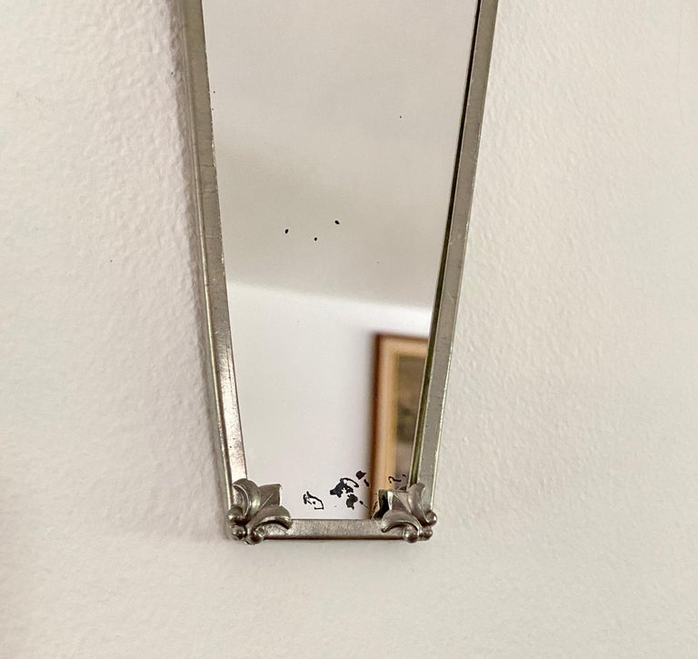 Pair Of White Metal Art Deco / Classical Mirrors From Svenskt Tenn For