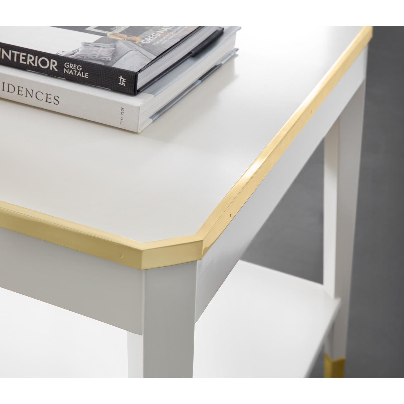 Mid-Century Modern Paire de tables d'appoint blanches du milieu du siècle dernier en vente