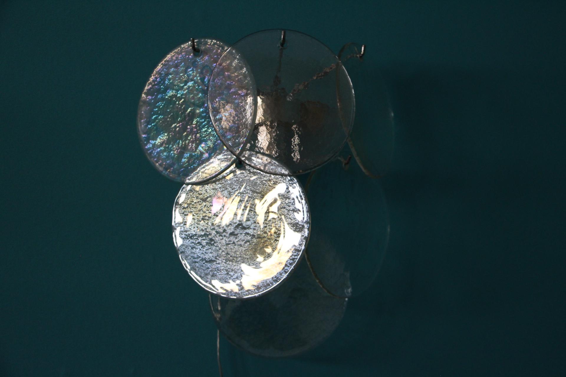 Murano Glass Sconces, Iridescent and Pearly Glass , Vistosi Style Wall Lights 5