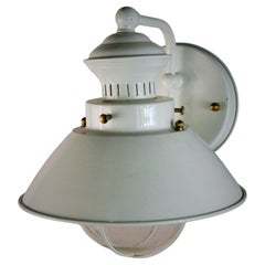Pair of White Nautical Lantern Sconces