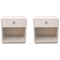 Pair of White Nightstands 