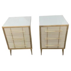 Pair of White Nightstands, Northern Italy, Circa 1980