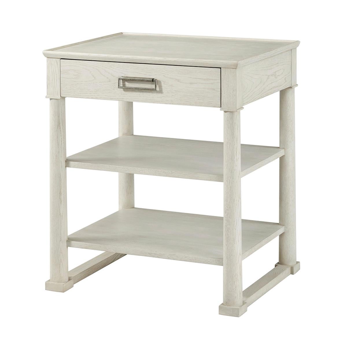 Paire de tables de nuit Empire en Oak Oak blanc Neuf - En vente à Westwood, NJ
