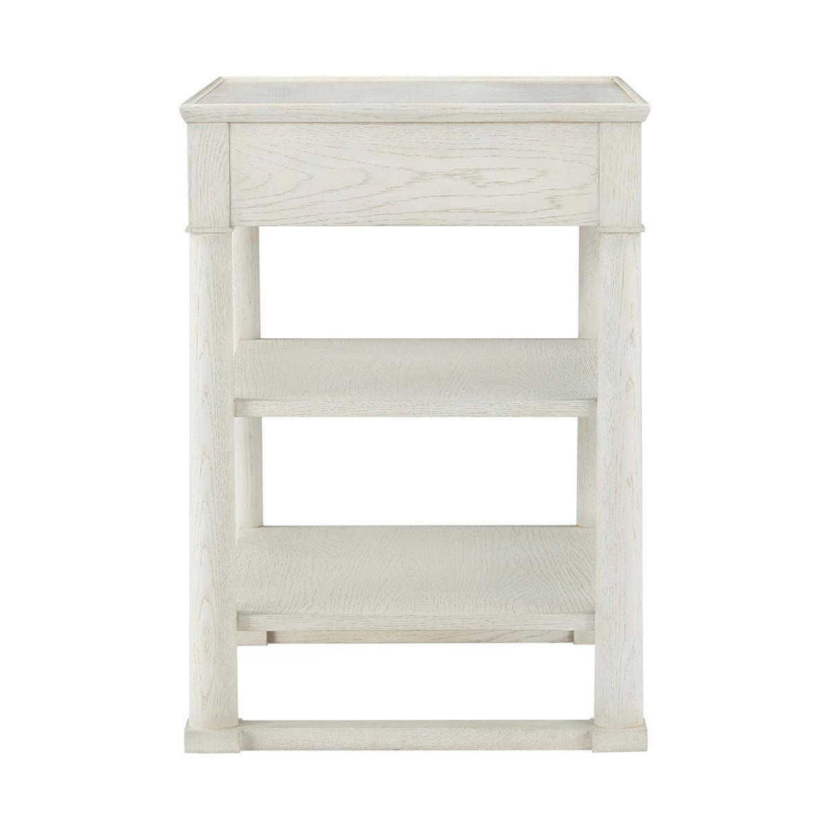 Paire de tables de nuit Empire en Oak Oak blanc en vente 1