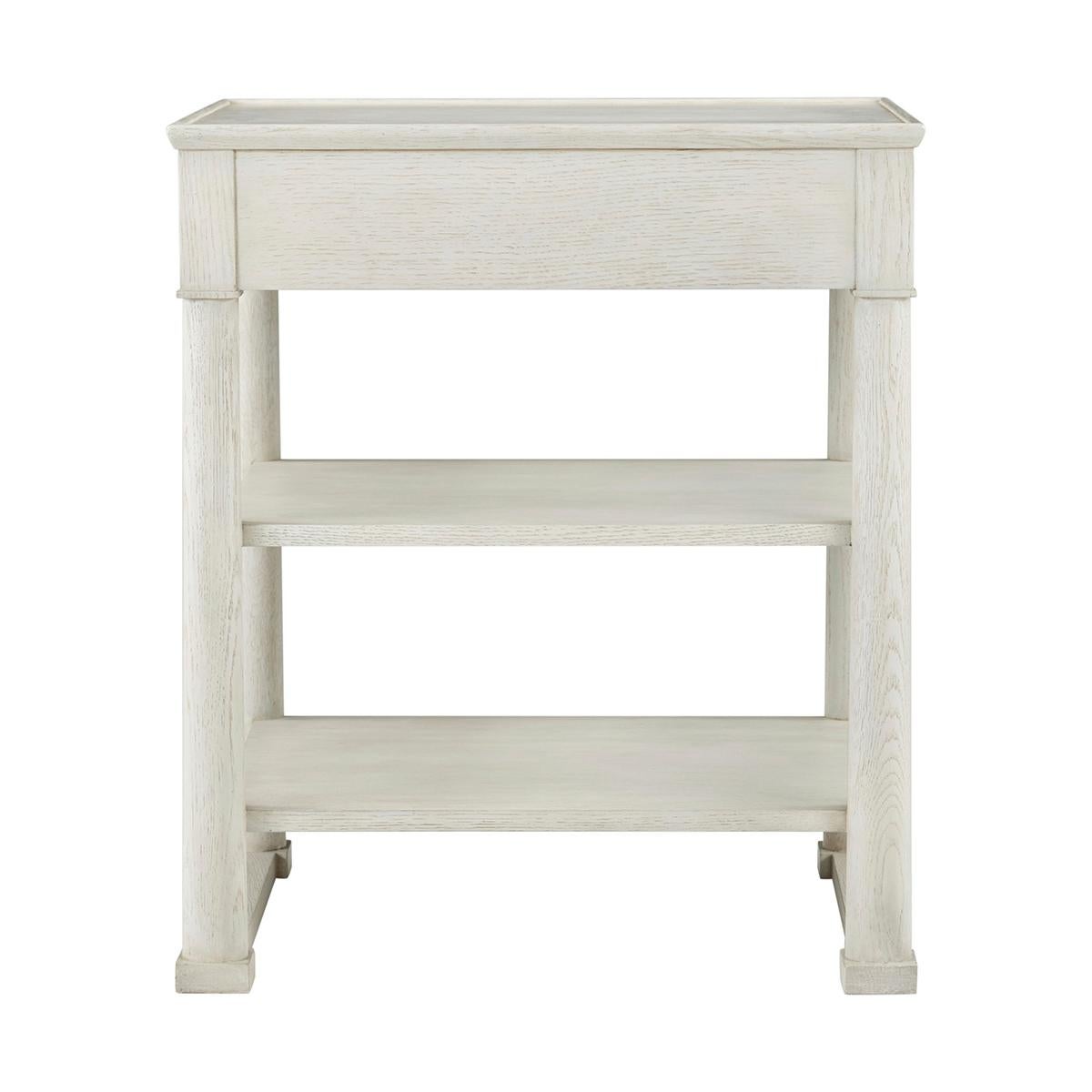 Paire de tables de nuit Empire en Oak Oak blanc en vente 2