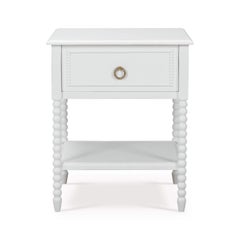 Pair of White Painted Antique Nightstands